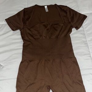 Brown flared jumpsuit